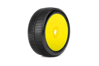 Power Hobby - Sting 1/8 Buggy Mounted Tires Yellow Wheels (2) Medium Soft - Hobby Recreation Products