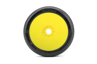 Power Hobby - Sting 1/8 Buggy Mounted Tires Yellow Wheels (2) Medium Soft - Hobby Recreation Products