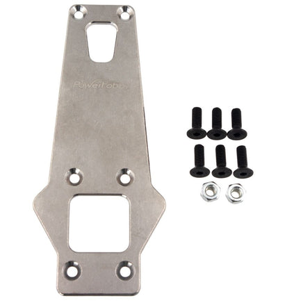 Power Hobby - Titanium Chassis Rear Brace / Skid Plate, for Arrma Kraton Outcast Notorious Typhon - Hobby Recreation Products