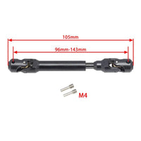 Power Hobby - Universal Spline Drive Shaft CVD 96 - 143mm (1) TRX - 4 Wraith SCX10 - Hobby Recreation Products