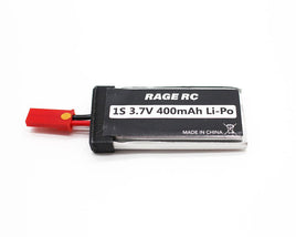 Rage R/C - 1S 3.7v 400mAh 25C LiPo Battery with JST Plug; Vintage Stick X4 - Hobby Recreation Products