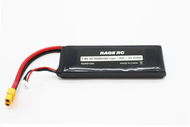 Rage R/C - 2S 7.4V 4500mAh 40C Battery Pack with xt60 Connector; Velocity 900BL - Hobby Recreation Products