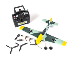 Rage R/C - Messerschmitt Bf 109 Micro RTF Airplane with PASS (Pilot Assist Stability Software) System - Hobby Recreation Products