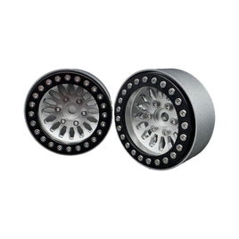Reef's RC - 1.9 "Shield" Aluminum "Deep Dish" Beadlock Wheels w/Hubs (2) - Hobby Recreation Products