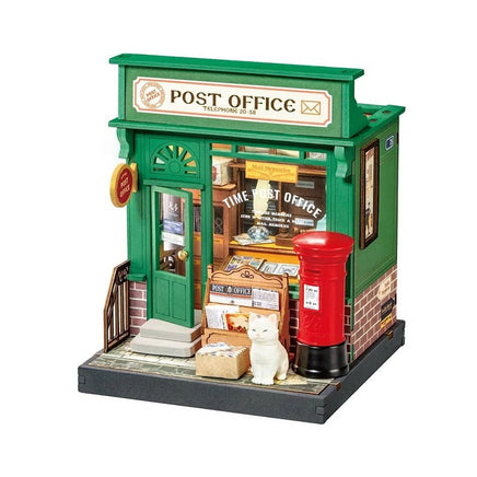 Robotime - Century Post Office, Super Mini Houses - Little Warm Spaces - Hobby Recreation Products