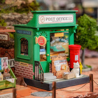 Robotime - Century Post Office, Super Mini Houses - Little Warm Spaces - Hobby Recreation Products