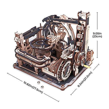 Robotime - ROKR Marble Spaceport Marble Run 3D Wooden Puzzle - Hobby Recreation Products