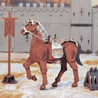 Robotime - Rowood Warrior - Horse 3D Wooden Puzzle - Hobby Recreation Products