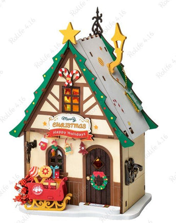 Robotime - Twinkling Christmas House, Super Mini Houses - Little Warm Spaces - Hobby Recreation Products