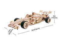 Robotime - F1 Racing Car, Mechanical Wood Models