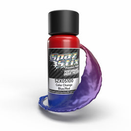 Spaz Stix - Color Change Airbrush Paint, Blue/Red, 2oz Bottle - Hobby Recreation Products