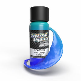 Spaz Stix - Color Change Airbrush Paint, Teal/Blue, 2oz Bottle - Hobby Recreation Products