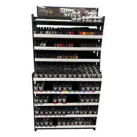 Spaz Stix - Spax Stix Floor Rack Display Holds 74 Airbrush/70 Aerosol - Hobby Recreation Products