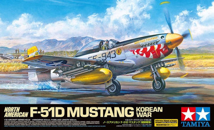 Tamiya - 1/32 North American F-51D Mustang Korean War Plastic Modek Kit - Hobby Recreation Products