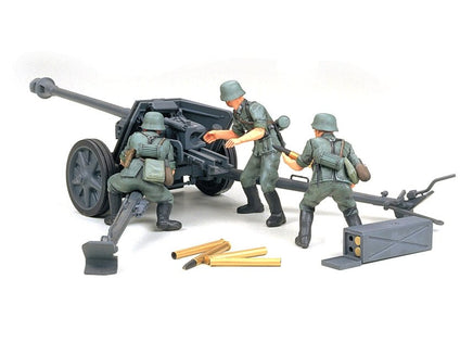 Tamiya - 1/35 German 75mm Anti Tank Gun Plastic Model Kit - Hobby Recreation Products