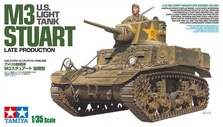 Tamiya - 1/35 US Light Tank M3 Stuart Plastic Model Kit - Hobby Recreation Products