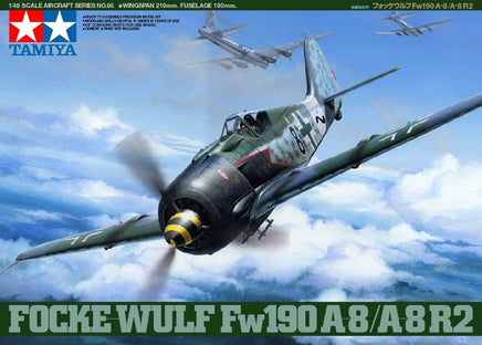 Tamiya - 1/48 Focke-Wulf Fw190 A-8/A-8 R2 Plastic Model Airplane Kit - Hobby Recreation Products