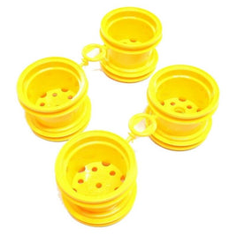 Tamiya - Front and Rear Wheel Set, Yellow, for Blackfoot - Hobby Recreation Products