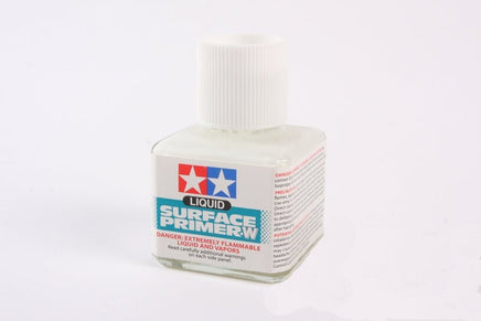 Tamiya - Liquid Surface Primer 40ml Bottle, White - Hobby Recreation Products