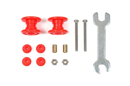 Tamiya - Low Friction Plastic Double Rollers (Red/13 - 13mm) - Hobby Recreation Products