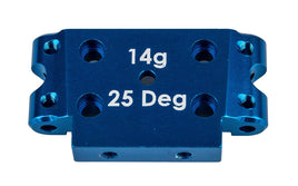 Team Associated - DR10 Factory Team Aluminum Front Bulkhead, 25deg Blue - Hobby Recreation Products