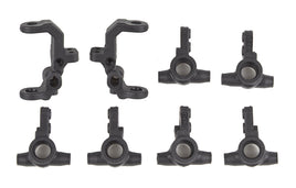 Team Associated - RC10B7 FT Caster and Steering Blocks, Carbon - Hobby Recreation Products