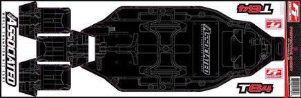 Team Associated - RC10T6.4 FT Chassis Protective Sheet, Printed - Hobby Recreation Products