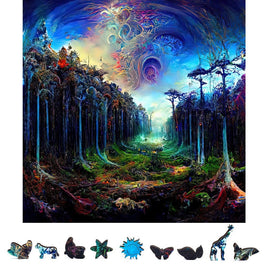 ZenChalet Puzzles - Epic Forest Wooden Jigsaw Puzzle, 500 pcs - Hobby Recreation Products