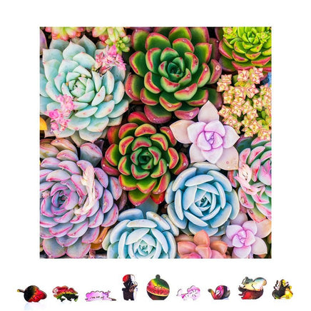 ZenChalet Puzzles - Succulent Sensation Wooden Puzzle, 500 Pcs - Hobby Recreation Products