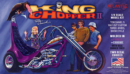 Atlantis Models - 1/8 Tom Daniel King Chopper II Trike Plastic Model Kit, Skill Level 3 - Hobby Recreation Products