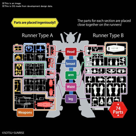 Bandai - 1/144 EG RX-78-2 Gundam "Mobile Suit Gundam", Bandai Spirits Entry Grade - Hobby Recreation Products