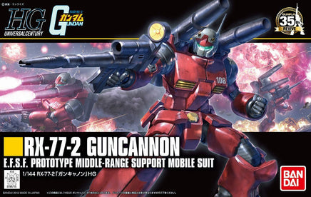 Bandai - #190 RX-77-2 Guncannon (Revive) "Mobile Suit Gundam", Bandai HGUC - Hobby Recreation Products