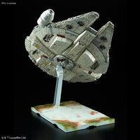 BANDAI - Millennium Falcon 1/144 Plastic Model Kit, from Star Wars Character Line - Hobby Recreation Products