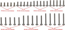 Hot Racing - M1.4 Round Head Screw Set, for Axial SCX24 (35pcs) - Hobby Recreation Products
