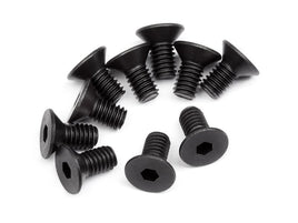 HPI Racing - Flat Head Screw, M4X8mm, Hex Socket (10pcs) - Hobby Recreation Products