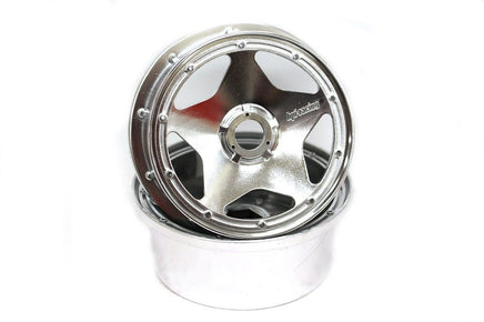 HPI Racing - Super Star Wheel, Shiny Chrome, 120X60mm, (2pcs), Baja 5B - Hobby Recreation Products