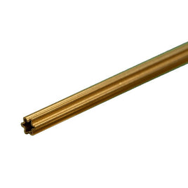 K & S Metals - Brass Star Tube (Small): 0.014" Wall x 12" Long - Hobby Recreation Products