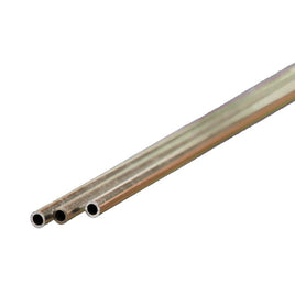 K & S Metals - Round Aluminum Tube: 1/8" OD x 0.014" Wall x 12" Long - Hobby Recreation Products