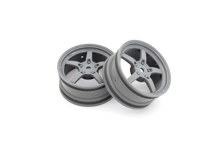 Kyosho - 5-Spoke Racing Wheel, Gray, 2pcs - Hobby Recreation Products