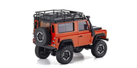 Kyosho - MINI-Z 4x4 Series Ready Set Land Rover Defender 90 Adventure Phoenix Orange/Santorini Black - Hobby Recreation Products