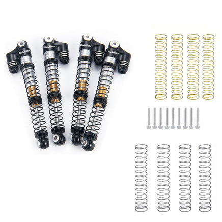 Power Hobby - 1/24 Aluminum 58mm Long Travel Shocks, Black, for Axial SCX24 Jeep, Bronco - Hobby Recreation Products