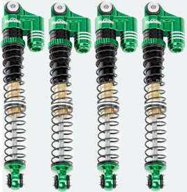 Power Hobby - 1/24 Aluminum 58mm Long Travel Shocks, Green, for Axial SCX24 Jeep, Bronco - Hobby Recreation Products