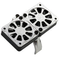 Power Hobby - 1/5 Aluminum Heatsink with 40mm Dual High Speed Cooling Fans and Cover, Silver - Hobby Recreation Products