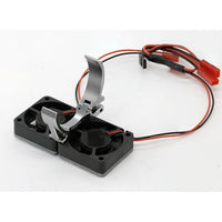 Power Hobby - 1/8 Aluminum Heatsink 30mm Twin Turbo High Speed Cooling Fans, Gunmetal - Hobby Recreation Products