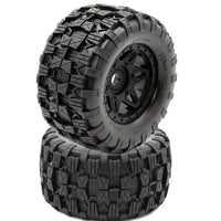 Power Hobby - 1/8 Raptor MX Belted All Terrain Tires Mounted 17mm Traxxas Maxx - Hobby Recreation Products