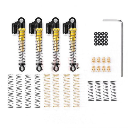 Power Hobby - Aluminum 45mm Long Shocks, Front and Rear, for Axial SCX24, 4pcs - Hobby Recreation Products