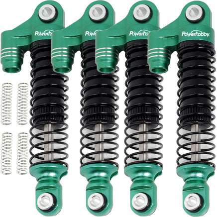 Power Hobby - Aluminum 51mm Long Travel Shocks, Green, for Traxxas TRX-4M - Hobby Recreation Products