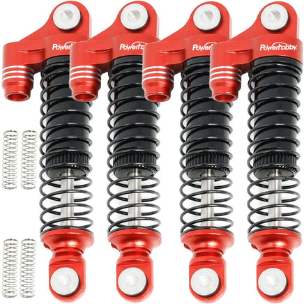 Power Hobby - Aluminum 51mm Long Travel Shocks, Red, for Traxxas TRX-4M - Hobby Recreation Products