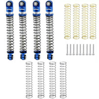 Power Hobby - Aluminum 54mm Long Travel Shocks 1/24, Blue, for Axial SCX24 Jeep / Bronco - Hobby Recreation Products