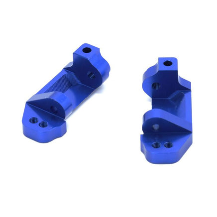 Power Hobby - Aluminum Caster Blocks, Blue, fits Traxxas Slash, Rustler, Bandit, Stampede - Hobby Recreation Products